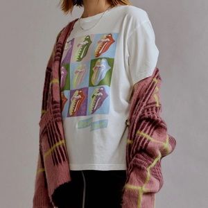 Daydreamer Rolling Stones 9 Licks Boyfriend Graphic T-Shirt Women’s Sz M